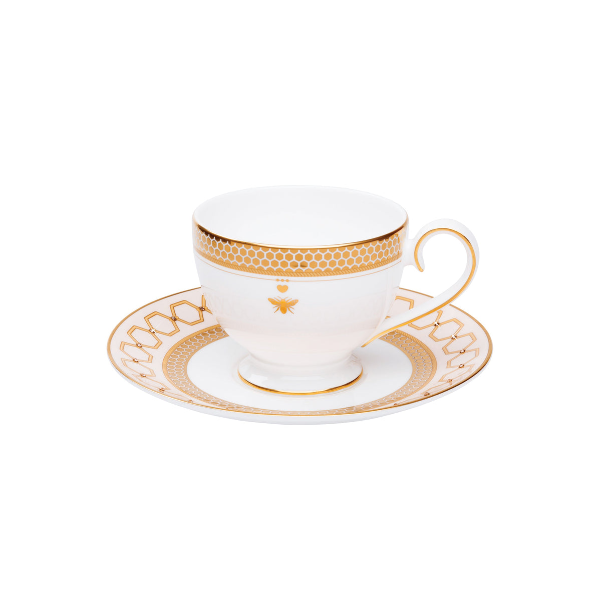 Prouna Honeydew Tea Cup &amp; Saucer White Background Photo