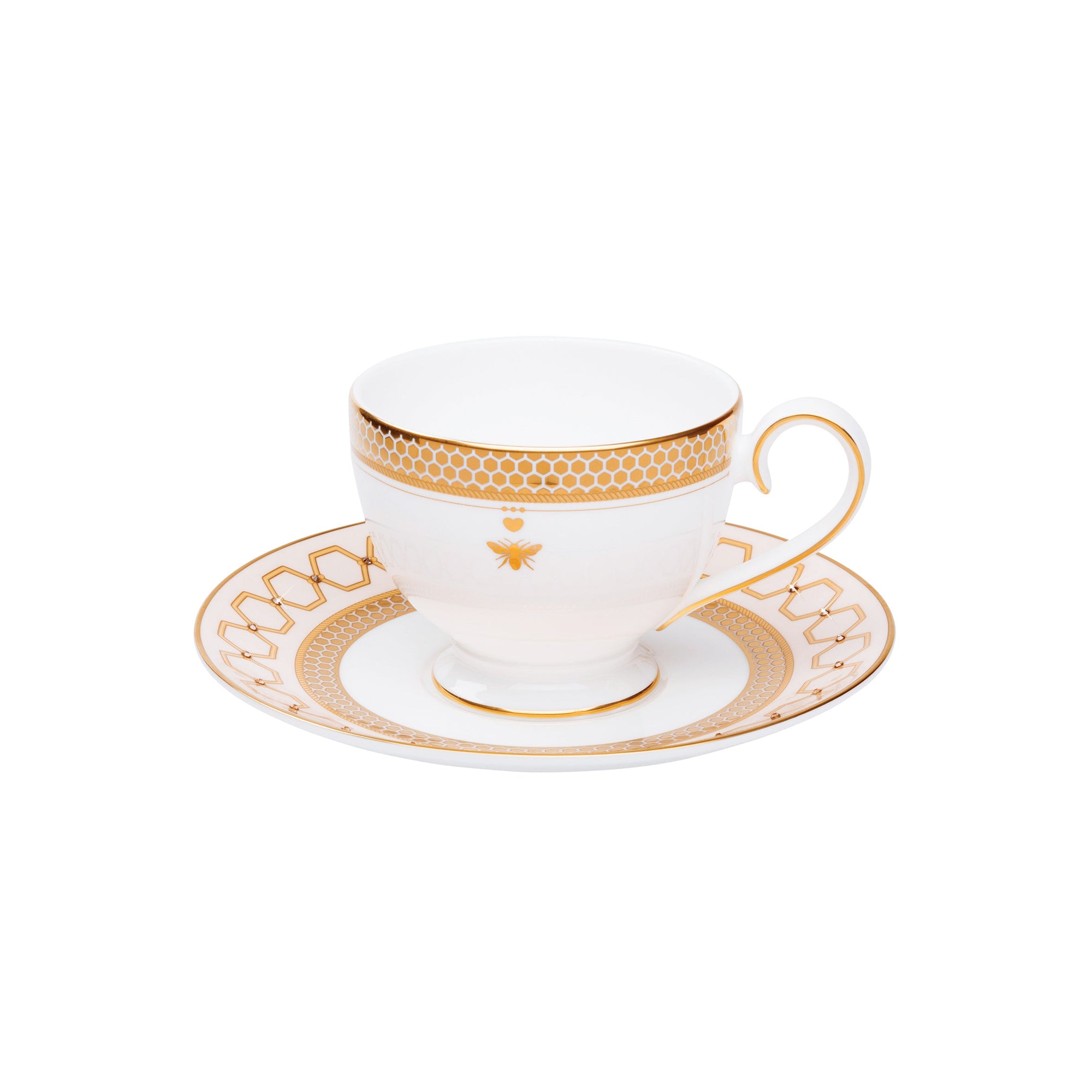 Prouna Honeydew Tea Cup & Saucer White Background Photo