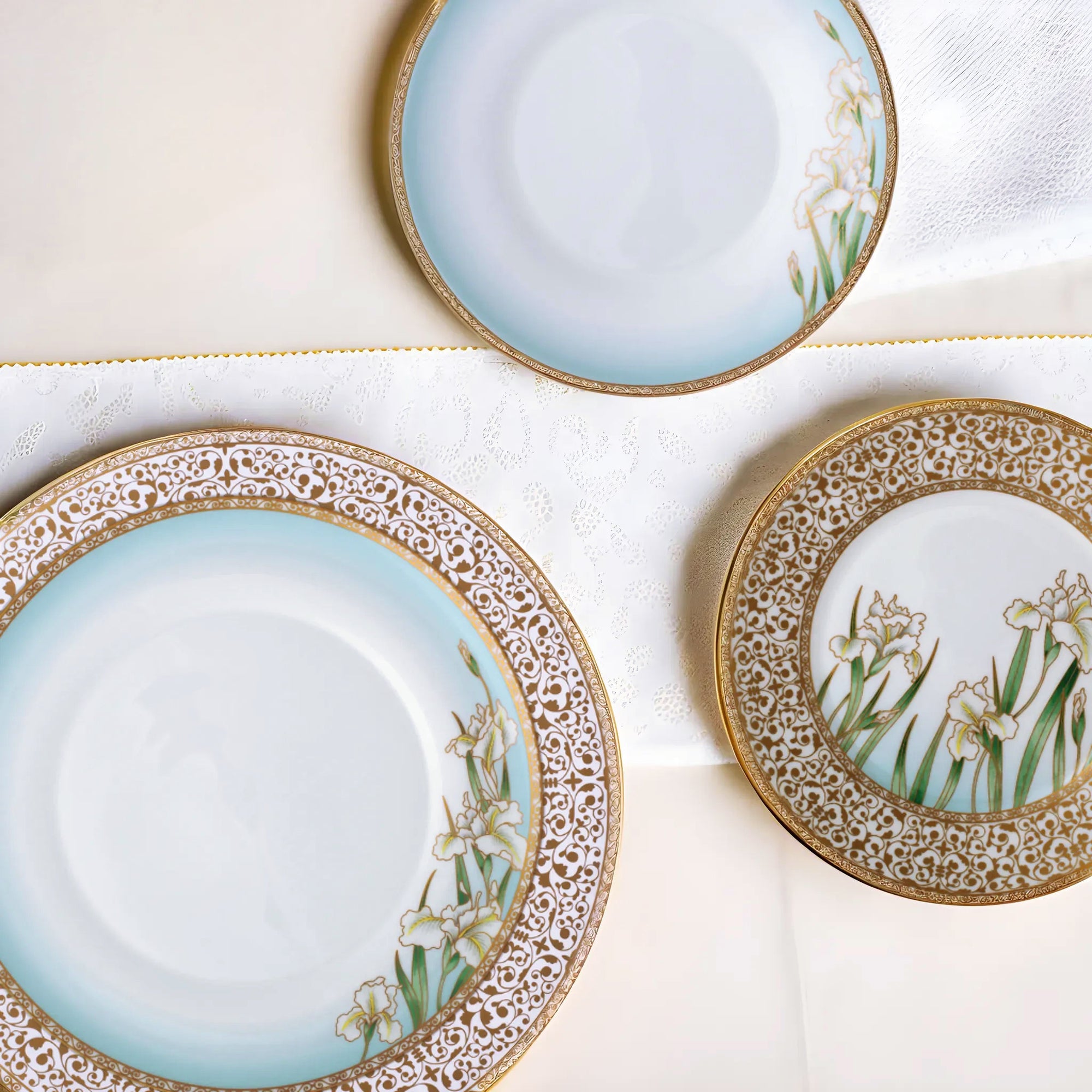 Prouna Iris Dinner Plate White Background Photo
