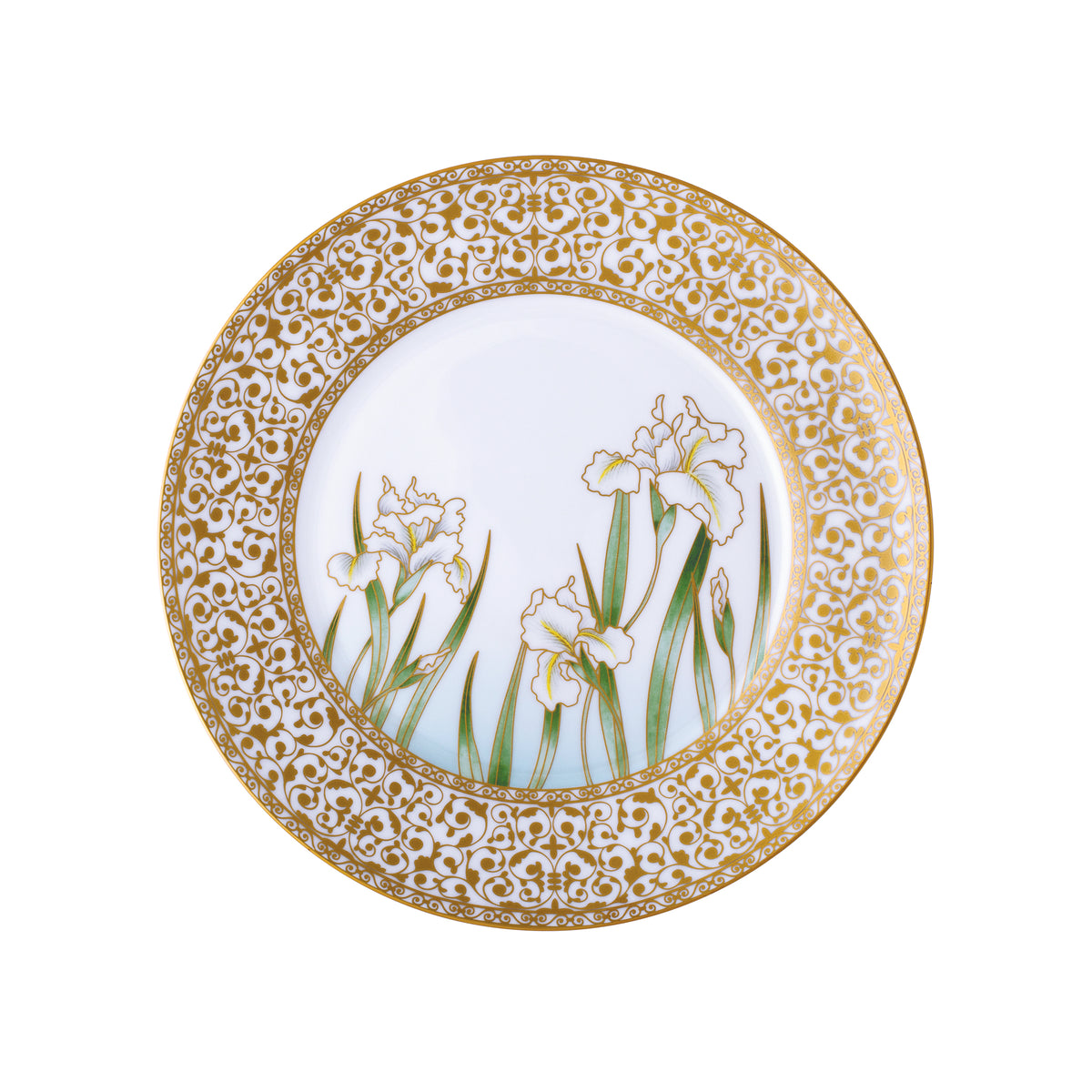 Prouna Iris Salad / Dessert Plate White Background Photo