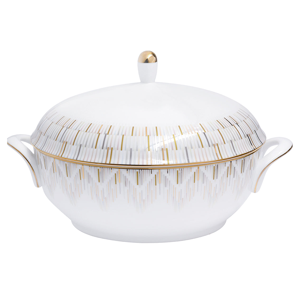 Prouna Luminous Soup Tureen / Covered Serving Bowl White Background Photo