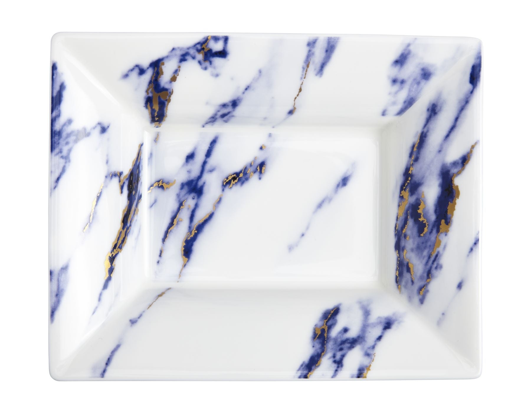 Marble Azure Vide Poche / Jewelry Tray White Background Photo