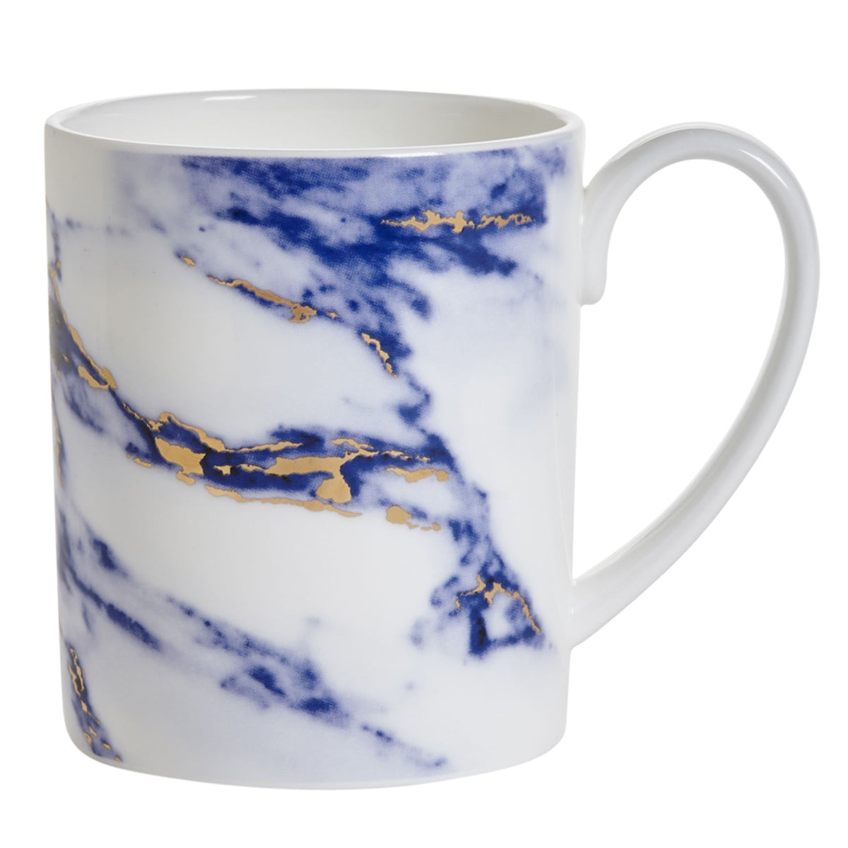 Marble Azure Cylinder Mug White Background Photo