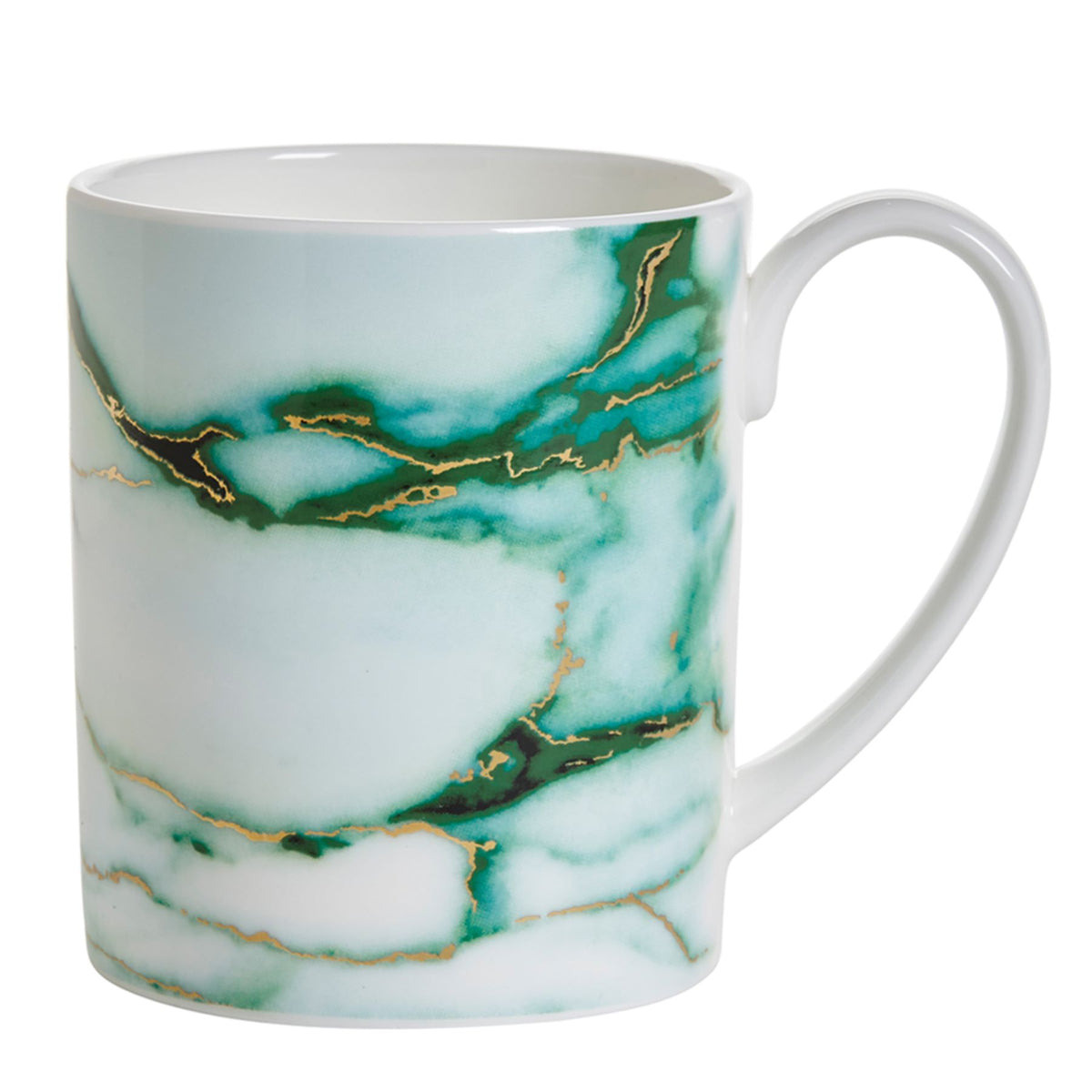 Marble Verde Cylinder Mug White Background Photo
