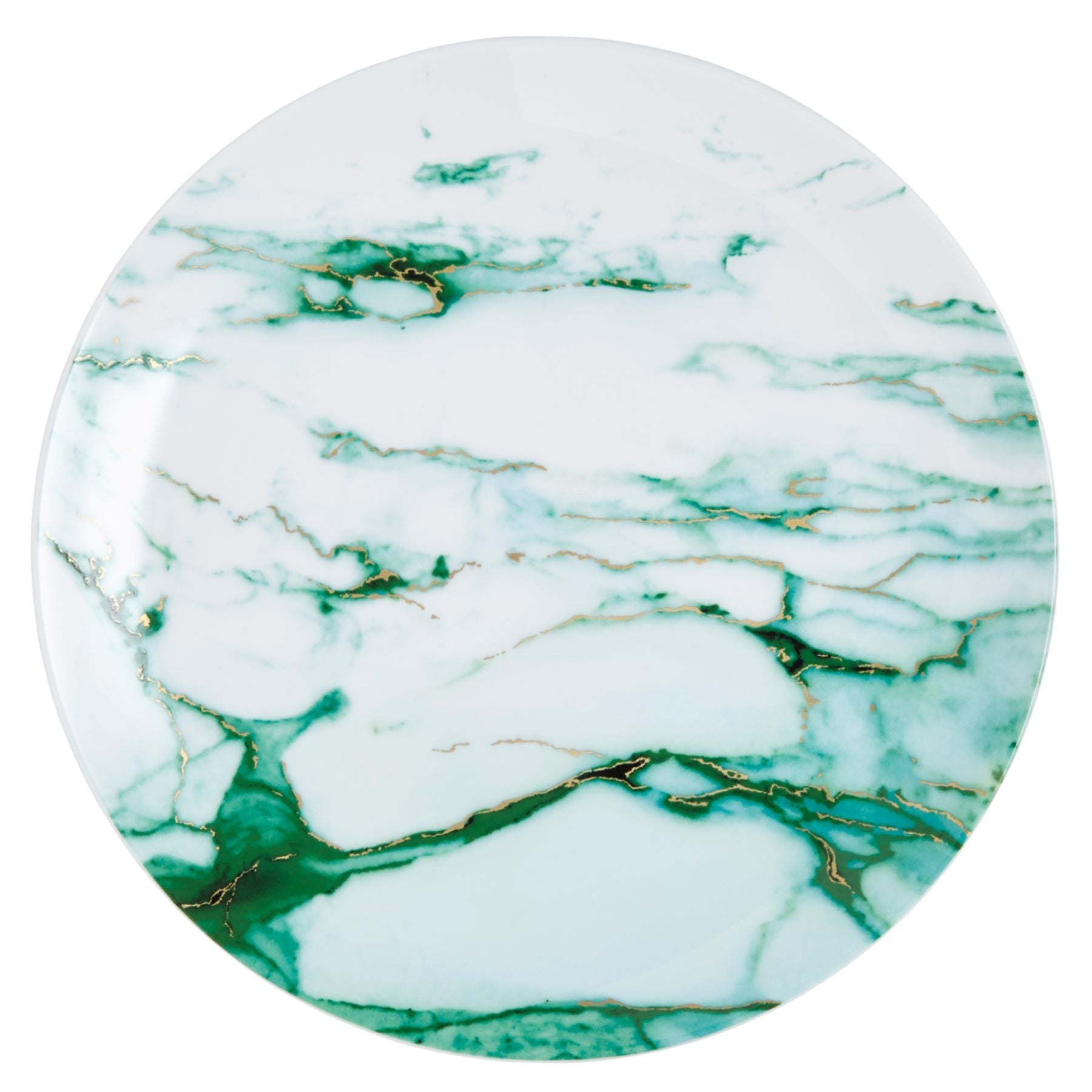 Prouna Marble Verde Dinner Plate White Background Photo
