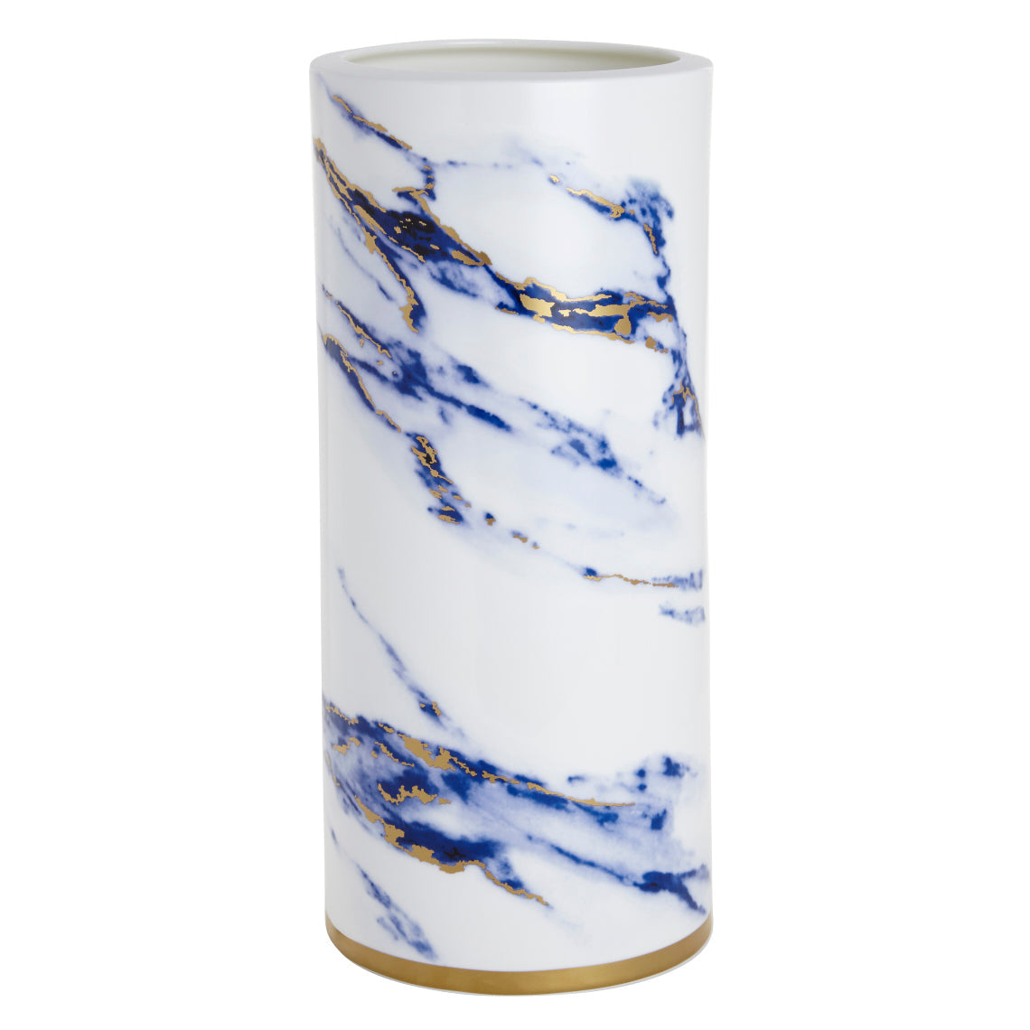 Prouna Marble Azure 14&quot; Tall Vase White Background Photo