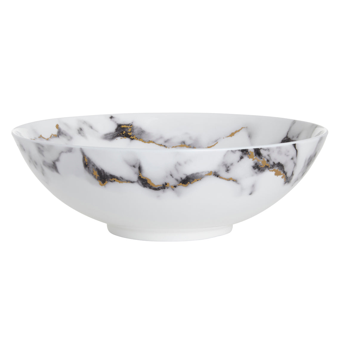 Prouna Marble Venice Fog Serving Bowl White Background Photo