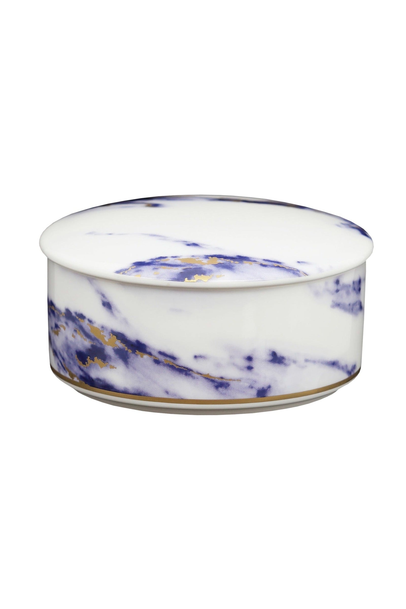 Prouna Marble Azure Jewelry Box Open White Background Photo