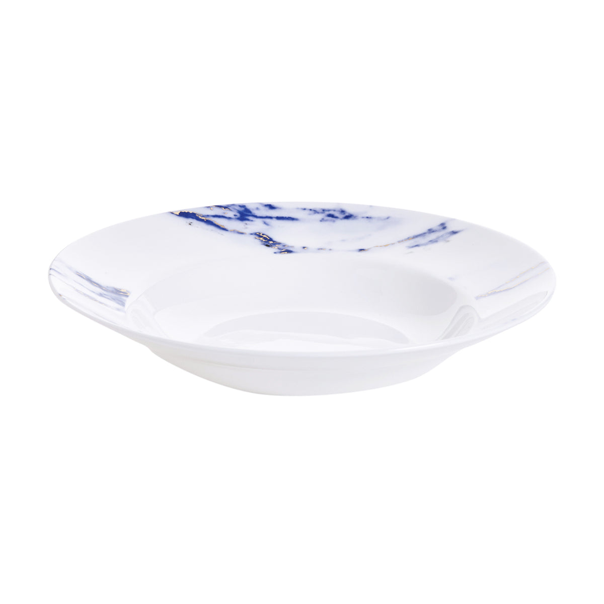 Prouna Marble Azure Soup Bowl White Background Photo