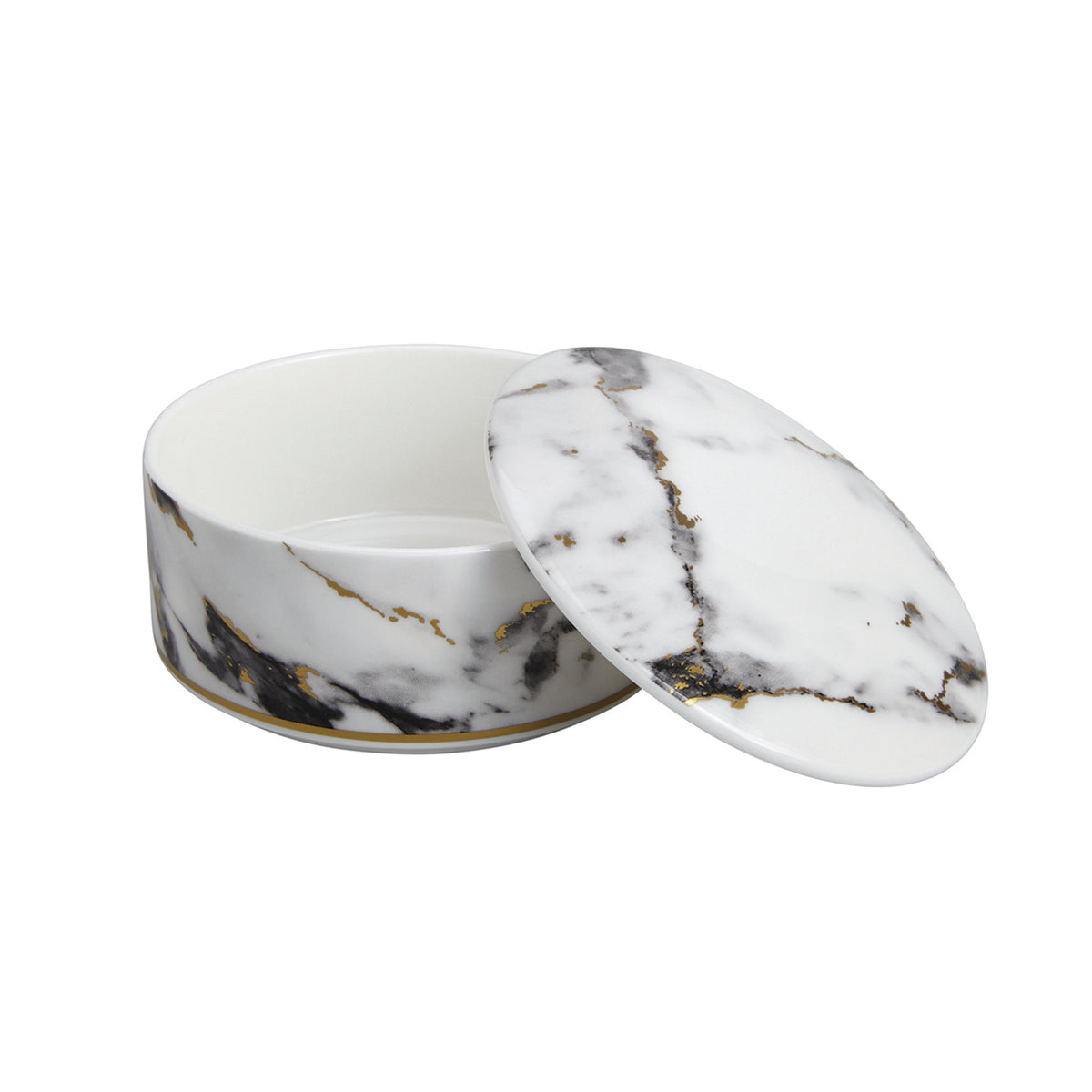 Prouna Marble Venice Fog Jewelry Box Open White Background Photo