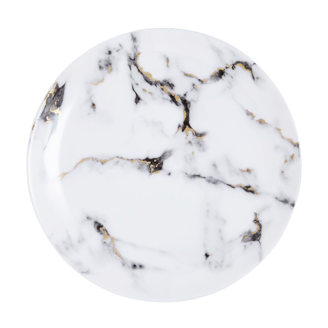 Prouna Marble Venice Fog Dinner Plate White Background Photo