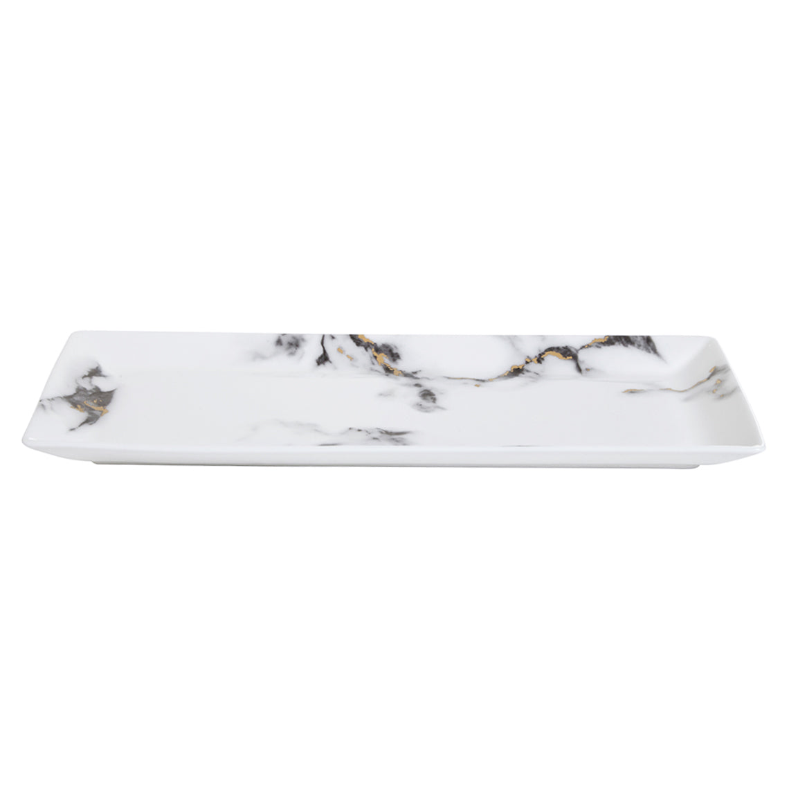 Prouna Marble Venice Fog 13&quot; Sandwich / Cake Tray White Background Photo