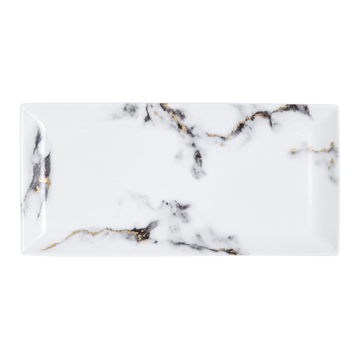 Prouna Marble Venice Fog 13" Sandwich / Cake Tray White Background Photo