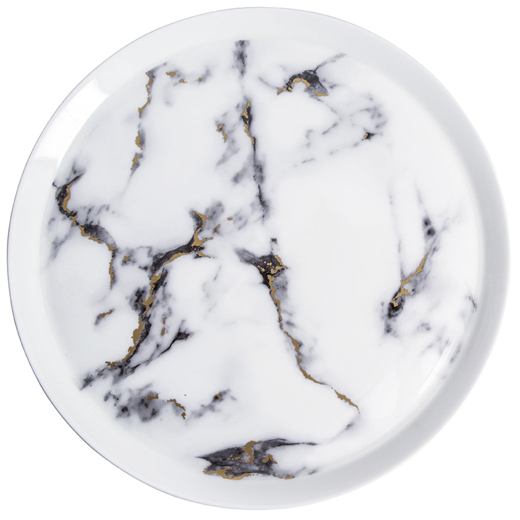 Prouna Marble Venice Fog Charger Plate White Background Photo