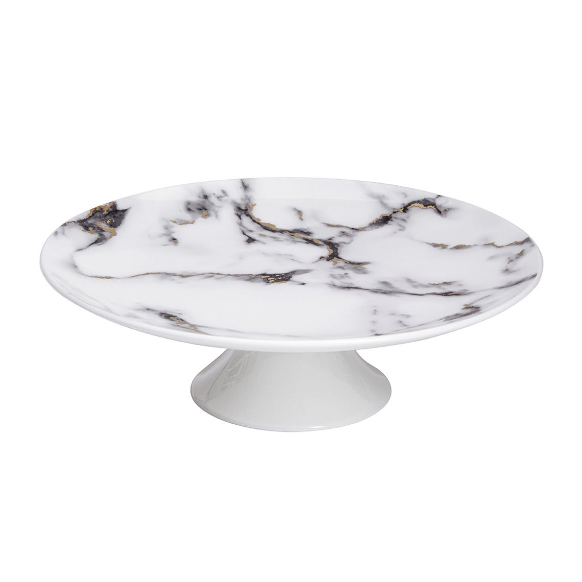 Prouna Marble Venice Fog Pedestal Cake Stand White Background Photo