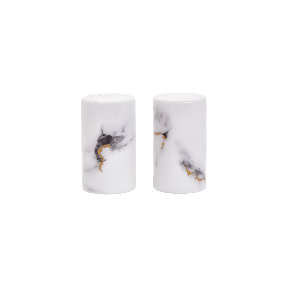 Prouna Marble Venice Fog Salt &amp; Pepper Shakers White Background Photo