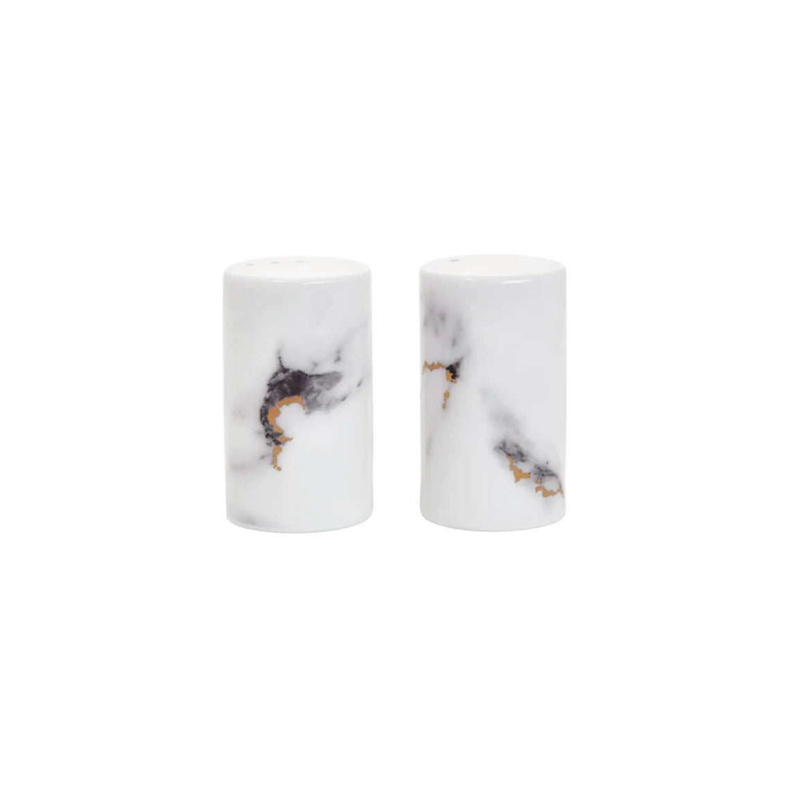 Prouna Marble Venice Fog Salt & Pepper Shakers White Background Photo