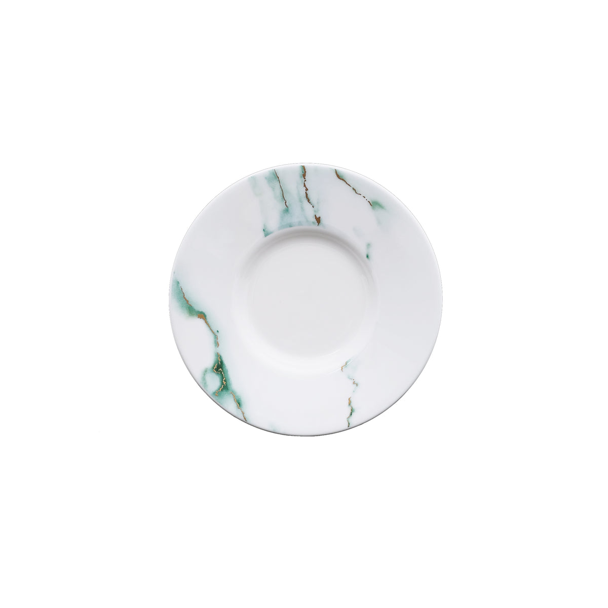 Prouna Marble Verde Espresso Cup Saucer White Background Photo