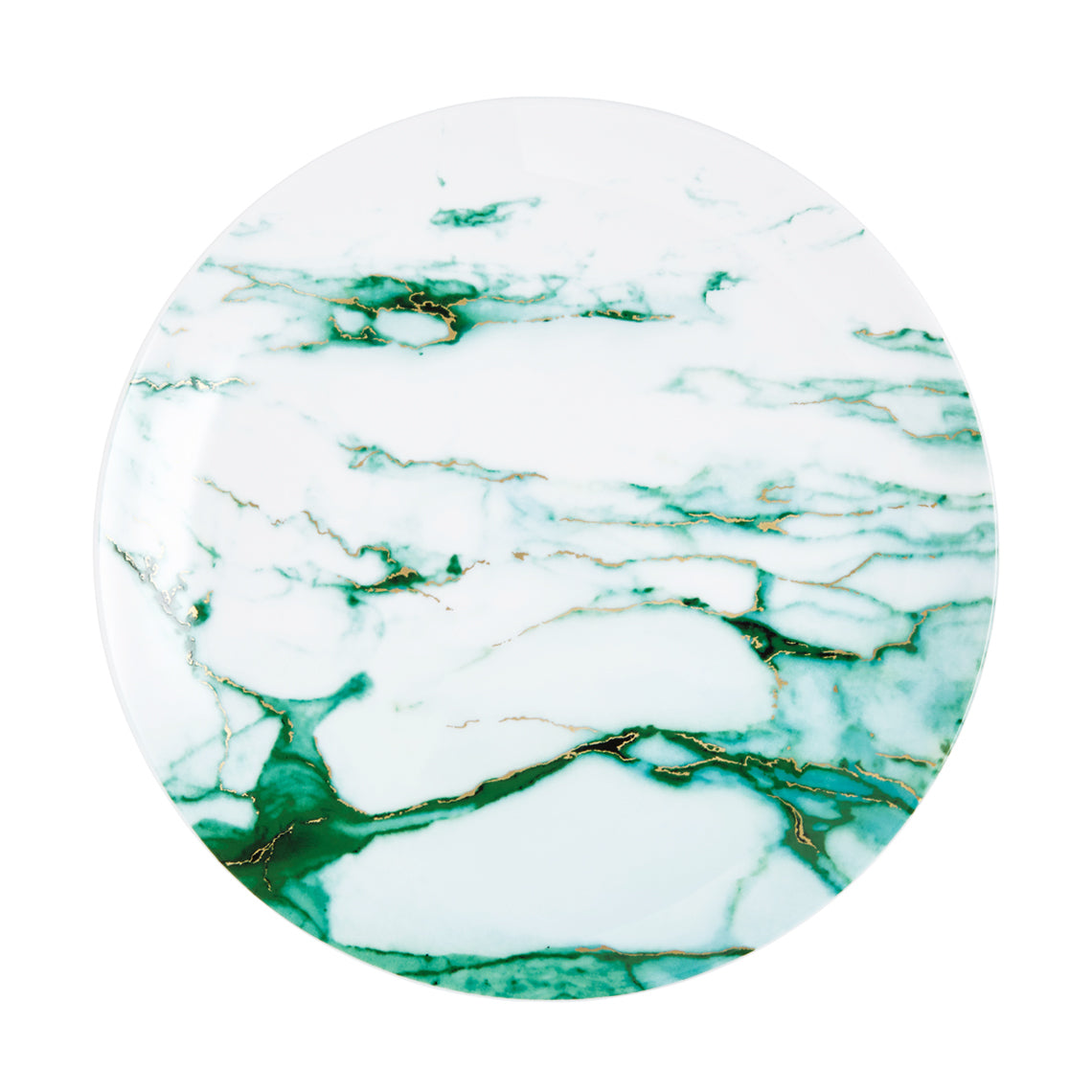 Prouna Marble Verde Dinner Plate White Background Photo