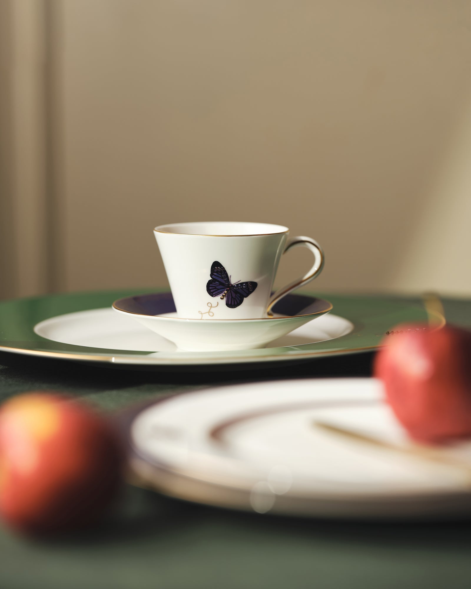 Prouna My Butterfly Teacup & Saucer White Background Photo