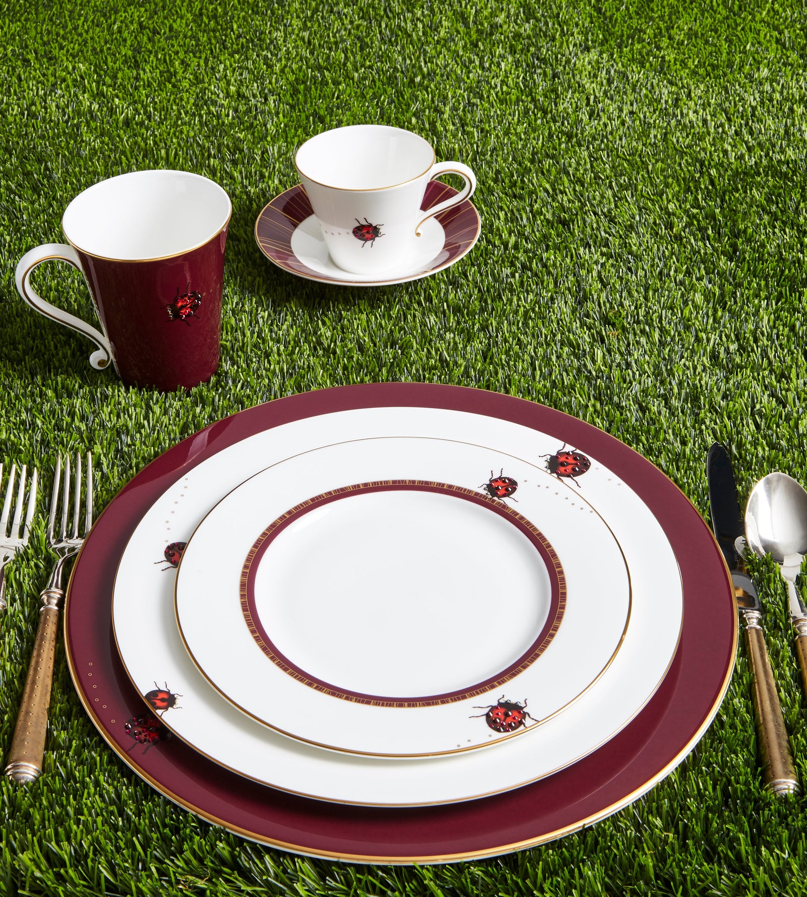 Prouna My Ladybug Bread & Butter Plate White Background Photo