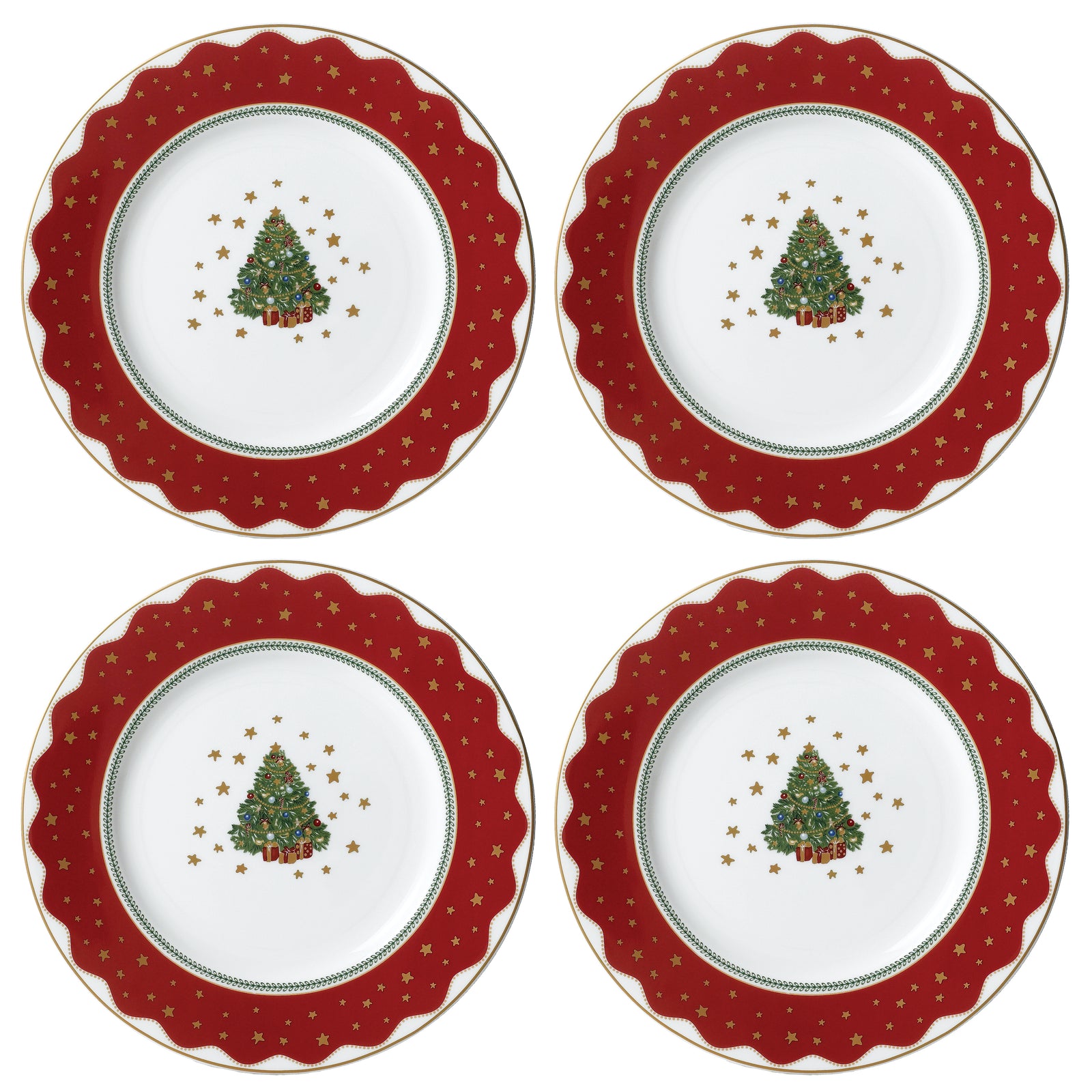 Prouna My Noel Set of 4 Salad Plates White Background Photo