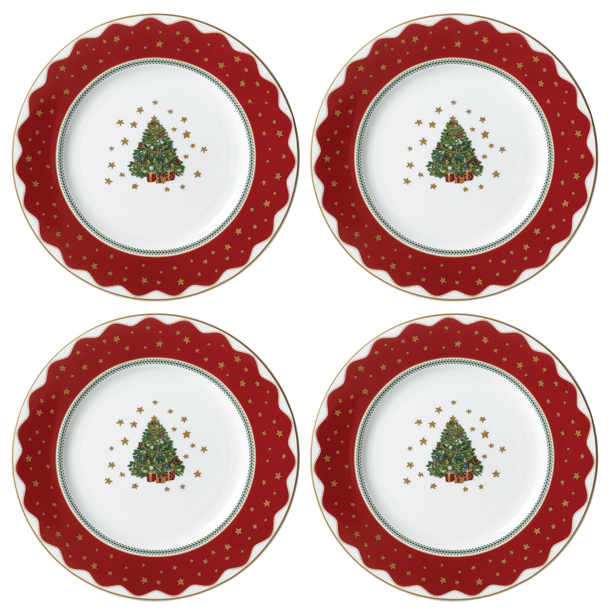 Prouna My Noel Set of 4 Salad Plates White Background Photo