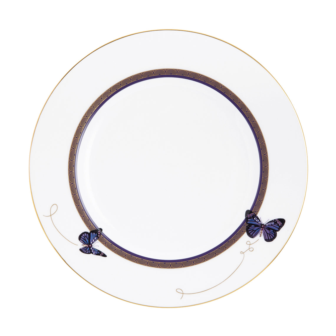 Prouna My Butterfly Dinner Plate w/ Crystal White Background Photo