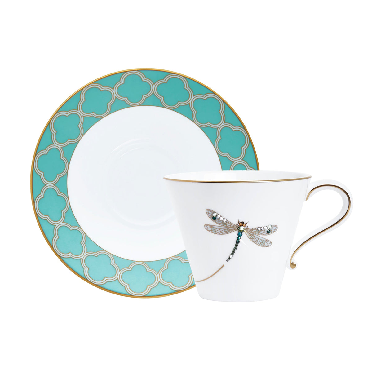 Prouna My Dragonfly Cup &amp; Saucer White Background Photo