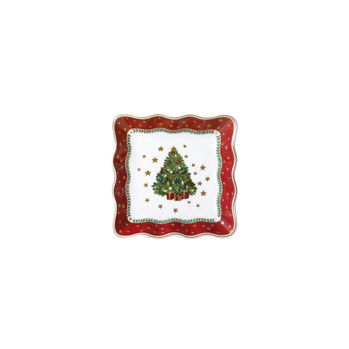 Prouna My Noel 4&quot; Lace Square Tray White Background Photo