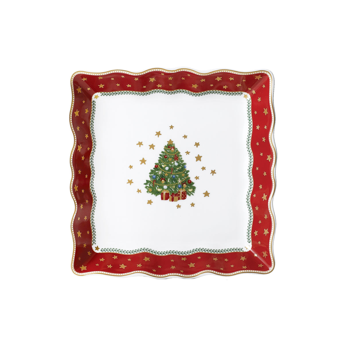 Prouna My Noel 7&quot; Lace Square Tray White Background Photo