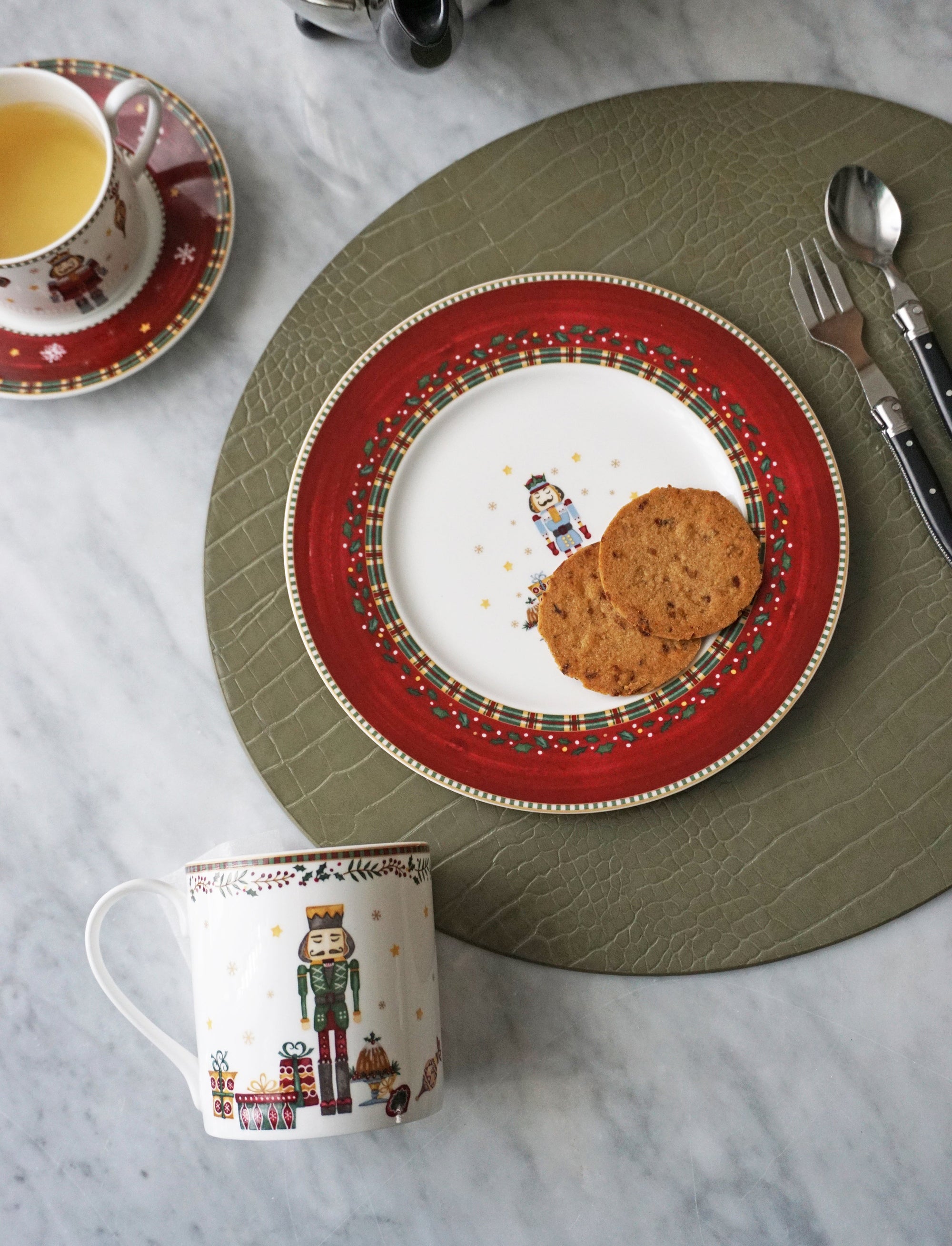 Nutcracker Salad / Dessert Plate Set of 4 White Background Photo