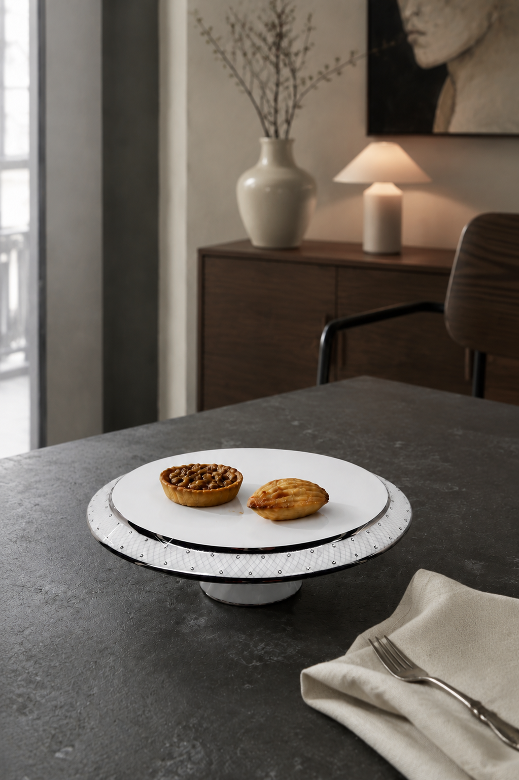 Pedestal Cake Stand - Platinum