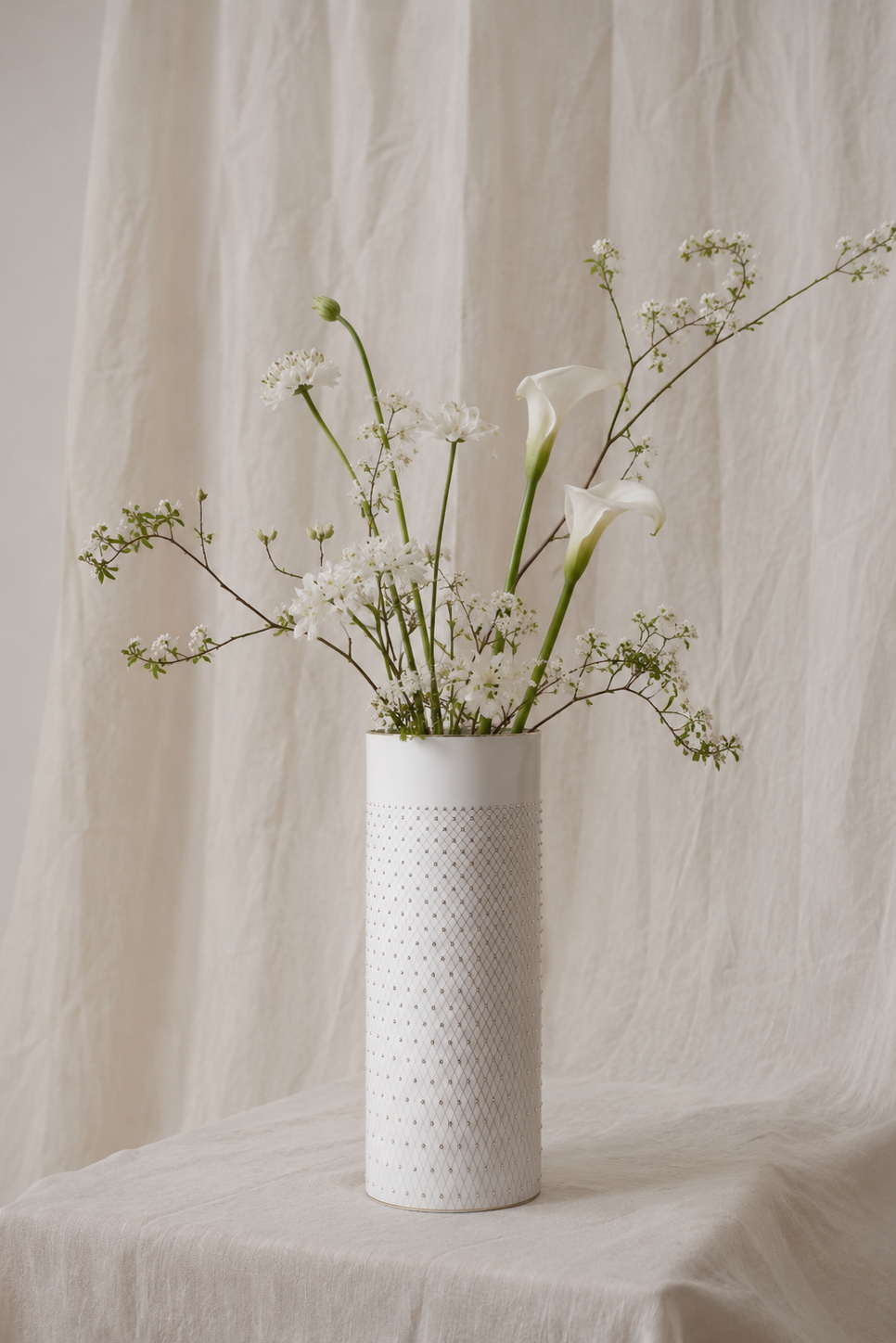 Prouna Princess Platinum Vase White Background Photo