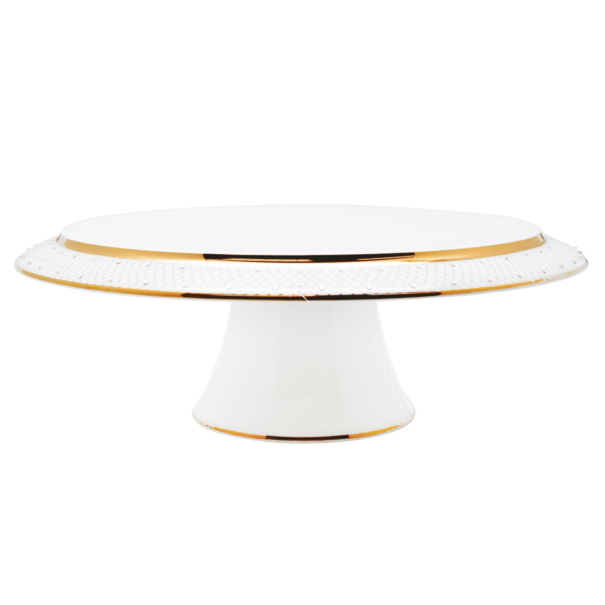 Prouna Princess Gold Pedestal Cake Stand White Background Photo