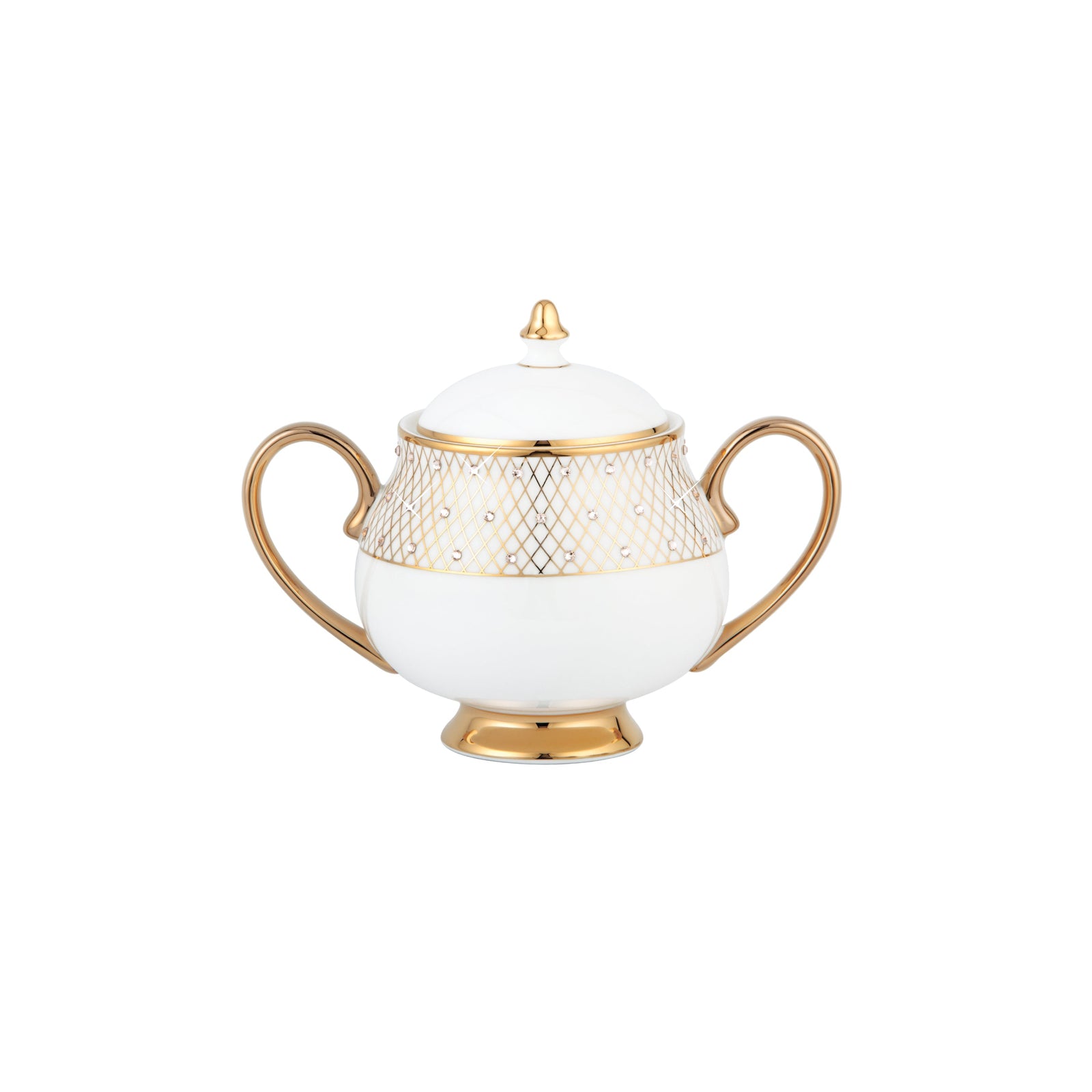 Prouna Princess Gold Sugar Bowl White Background Photo