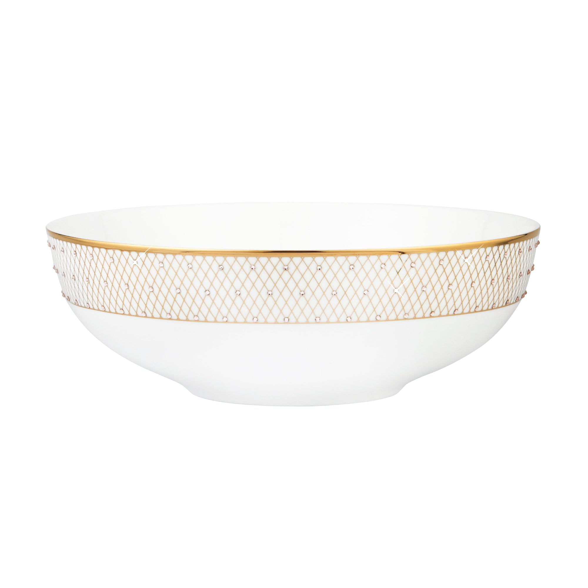 Prouna Princess Gold Serving Bowl White Background Photo