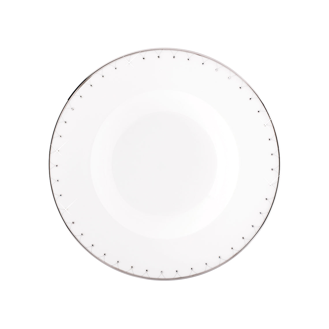 Prouna Princess Platinum Soup Bowl White Background Photo