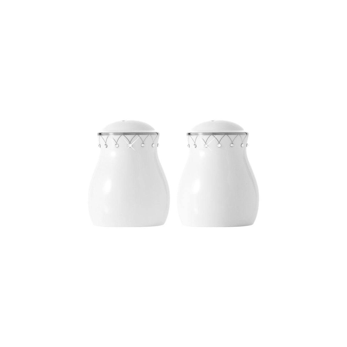 Princess Platinum Salt &amp; Pepper Shaker White Background Photo