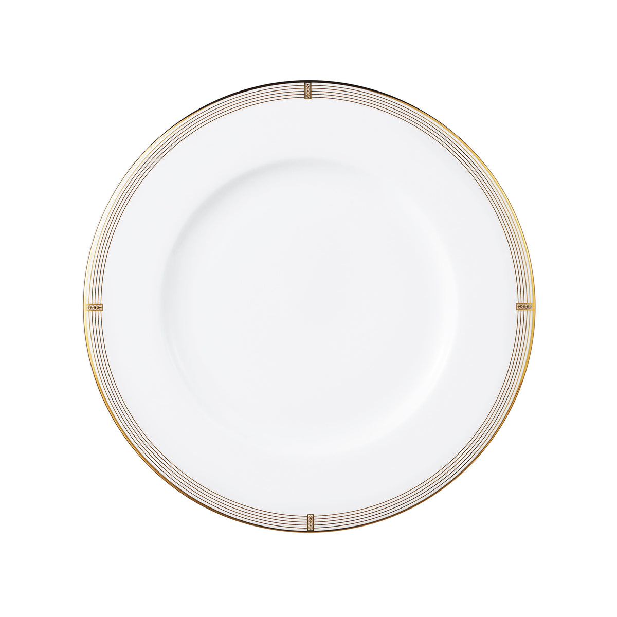 Prouna Regency Gold Salad / Dessert Plate White Background Photo