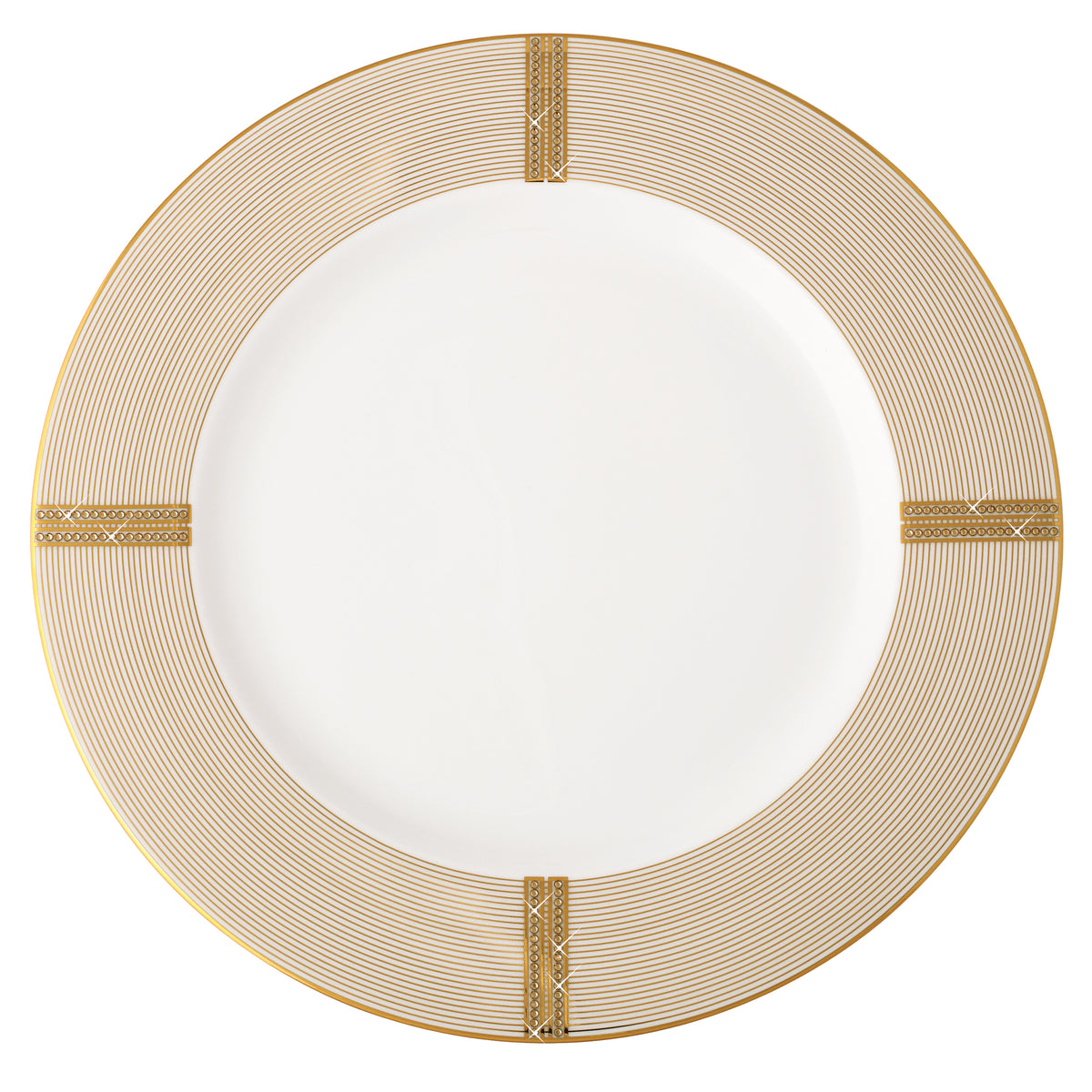 Prouna Regency Gold Charger Plate White Background Photo