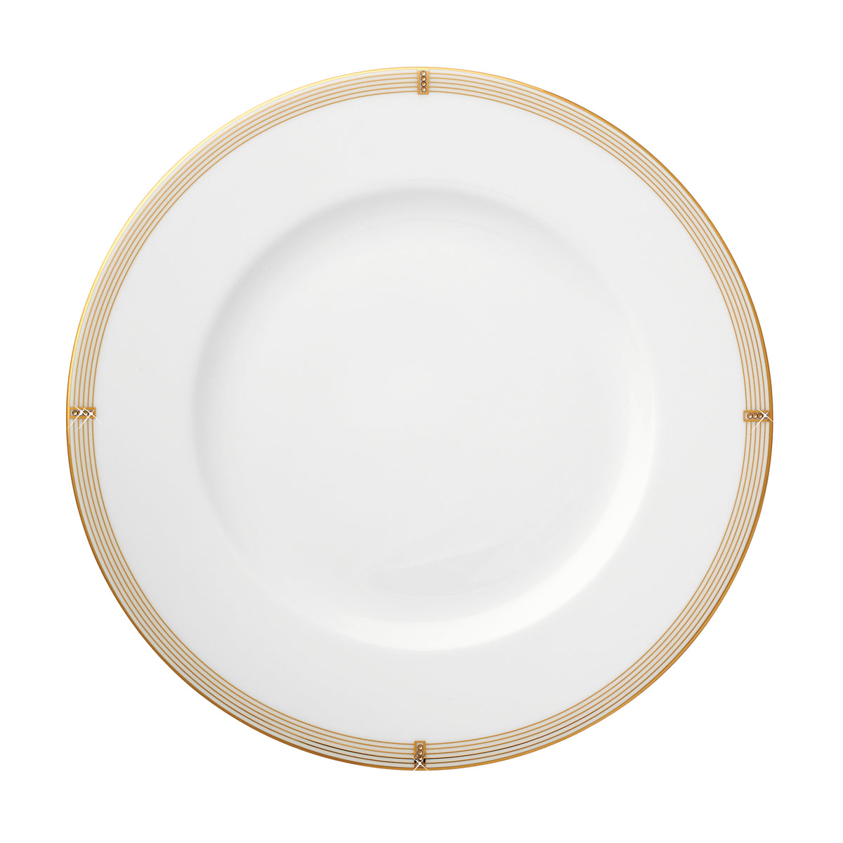 Prouna Regency Gold Dinner Plate White Background Photo