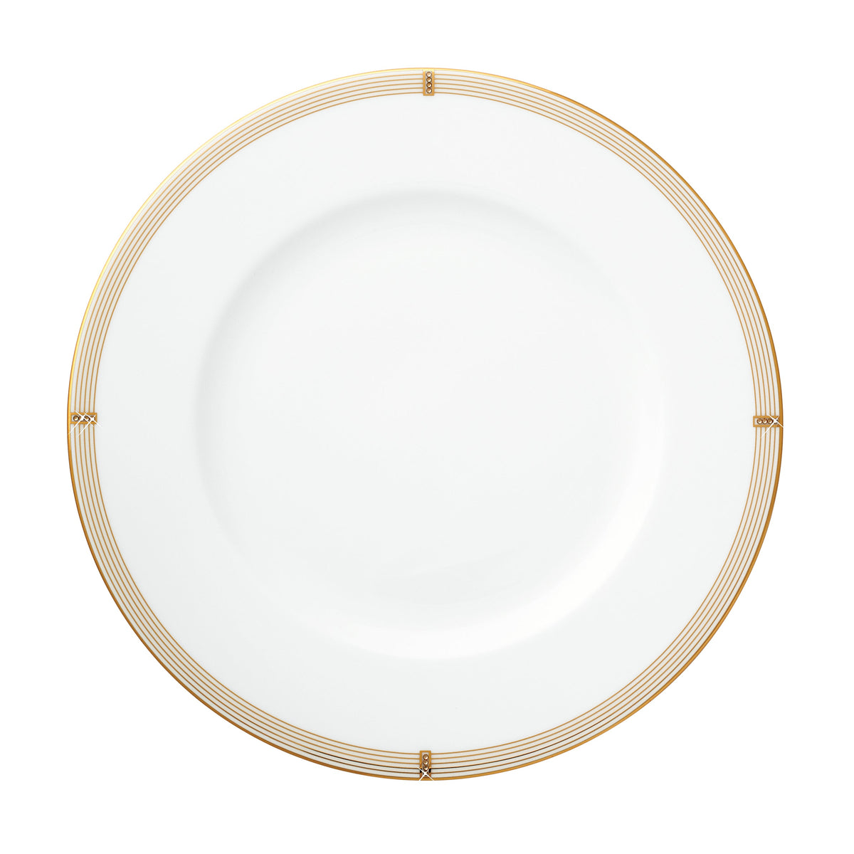 Prouna Regency Gold Dinner Plate White Background Photo