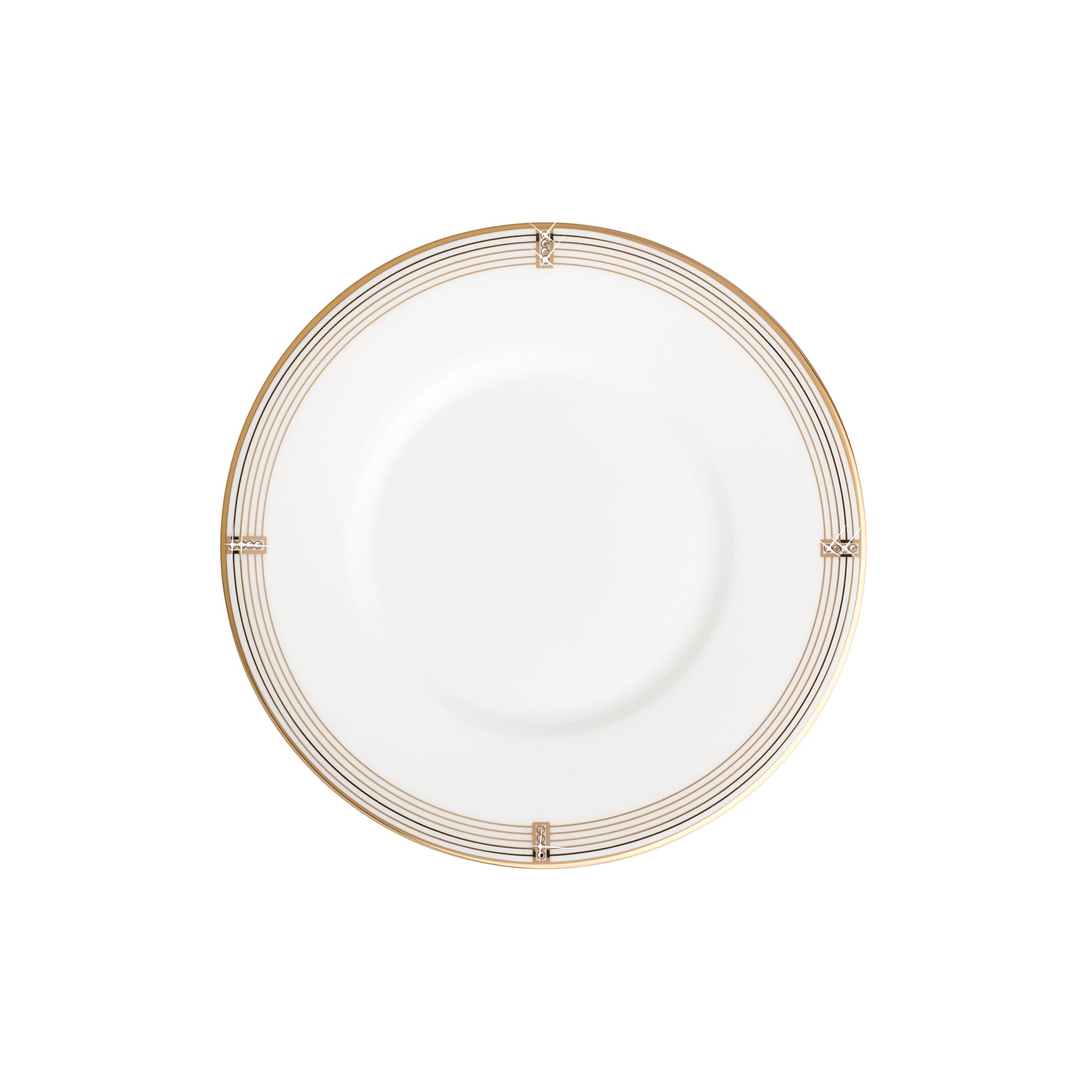 Prouna Regency Gold Bread & Butter Plate White Background Photo
