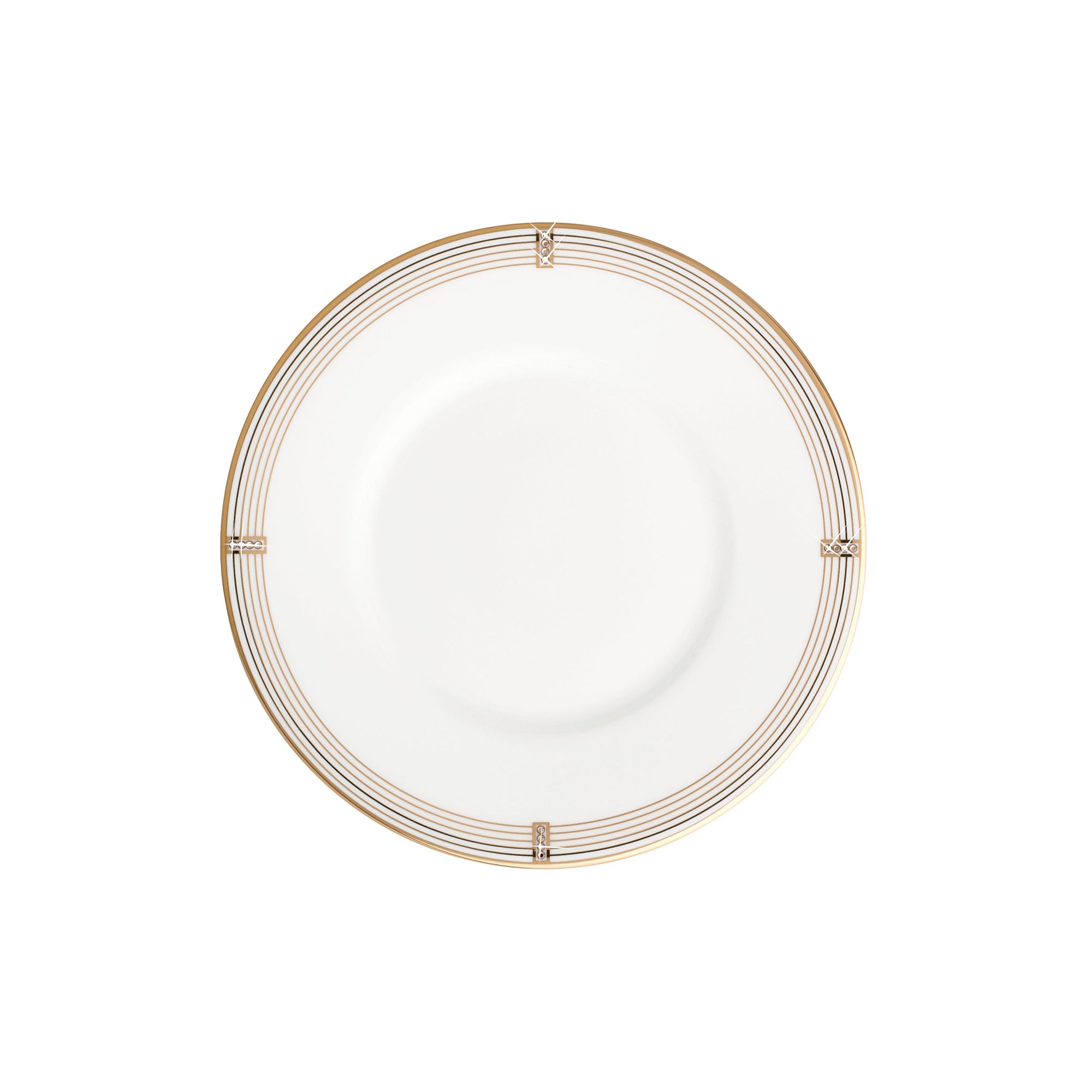 Prouna Regency Gold Bread & Butter Plate White Background Photo