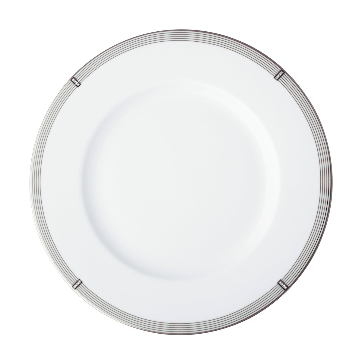 Prouna Regency Platinum Dinner Plate White Background Photo