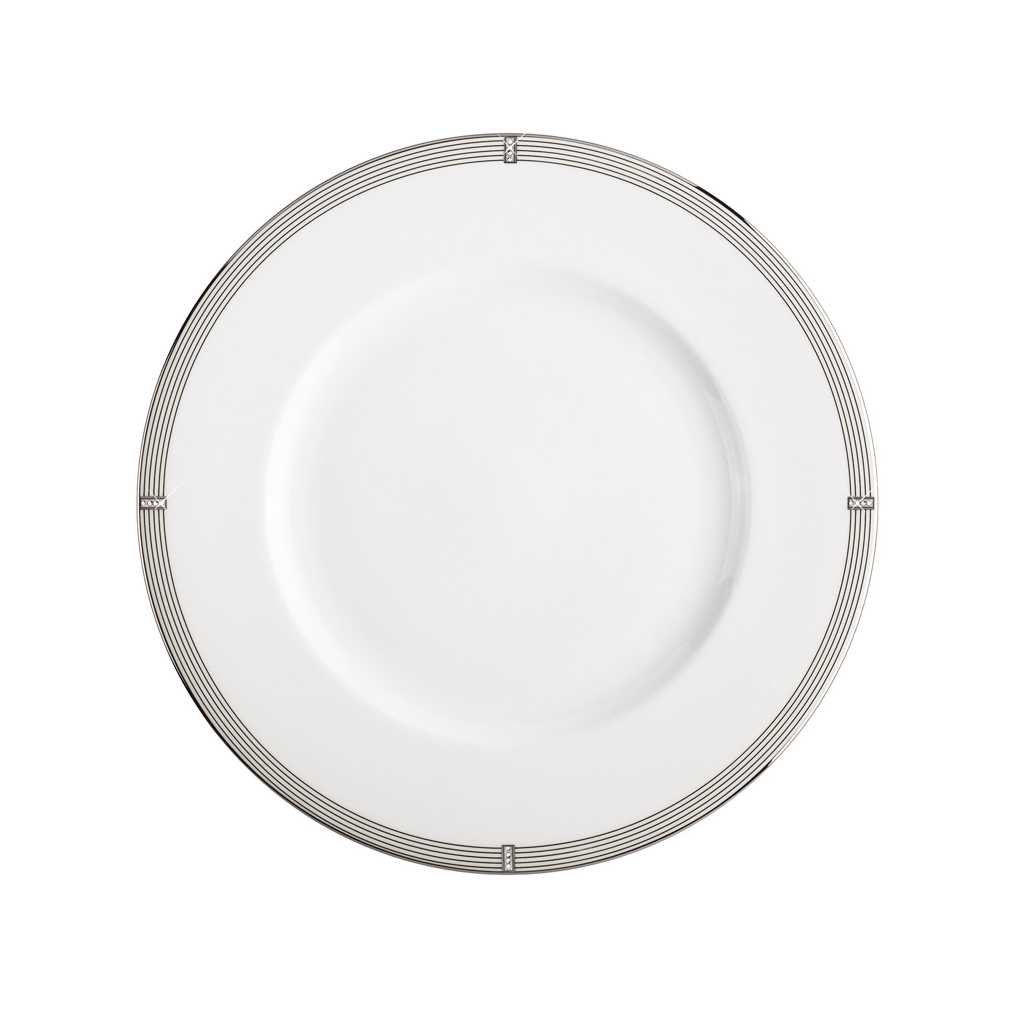 Prouna Regency Platinum Salad / Dessert Plate White Background Photo