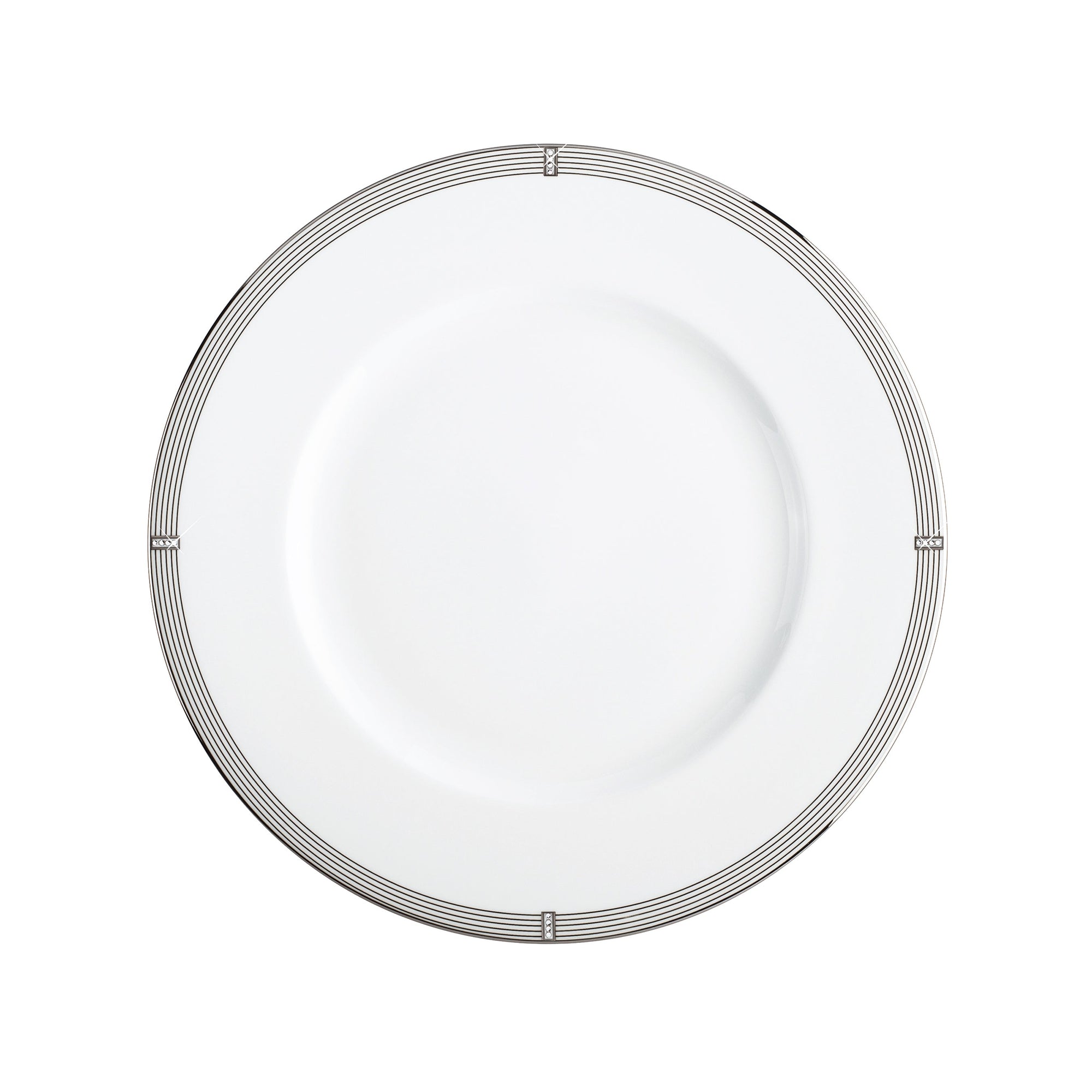 Prouna Regency Platinum Salad / Dessert Plate White Background Photo