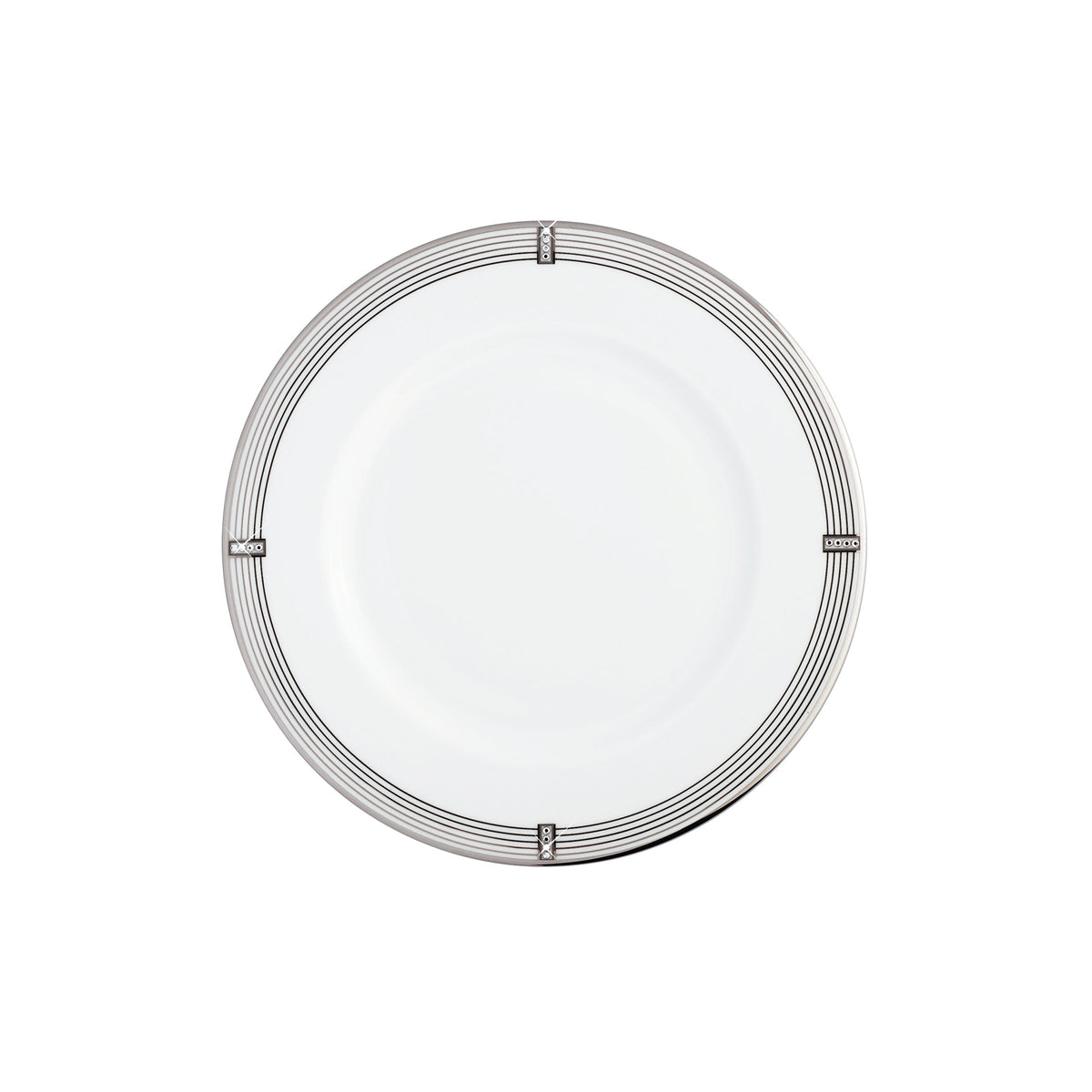 Prouna Regency Platinum Bread &amp; Butter Plate White Background Photo