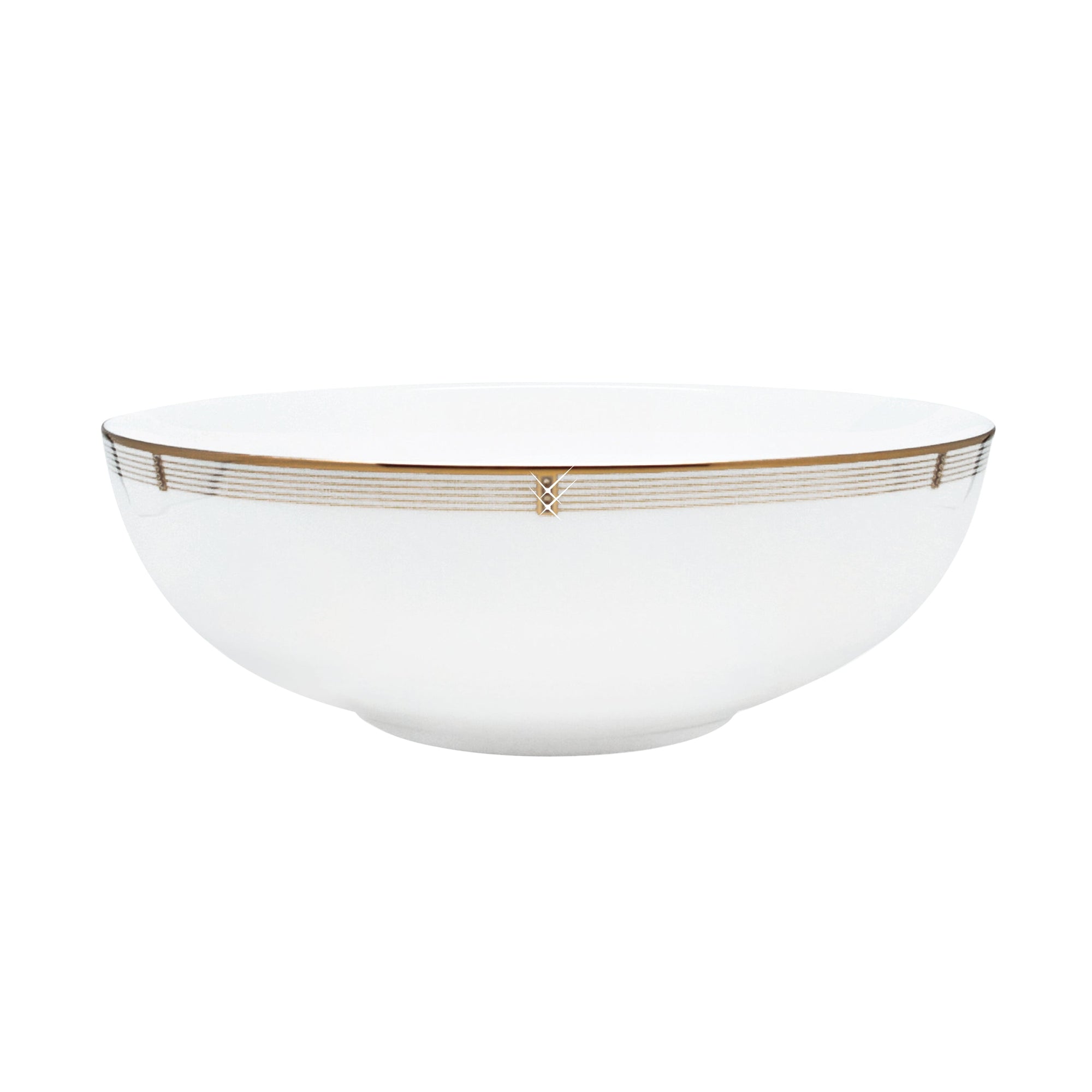 Prouna Regency Gold Serving Bowl White Background Photo